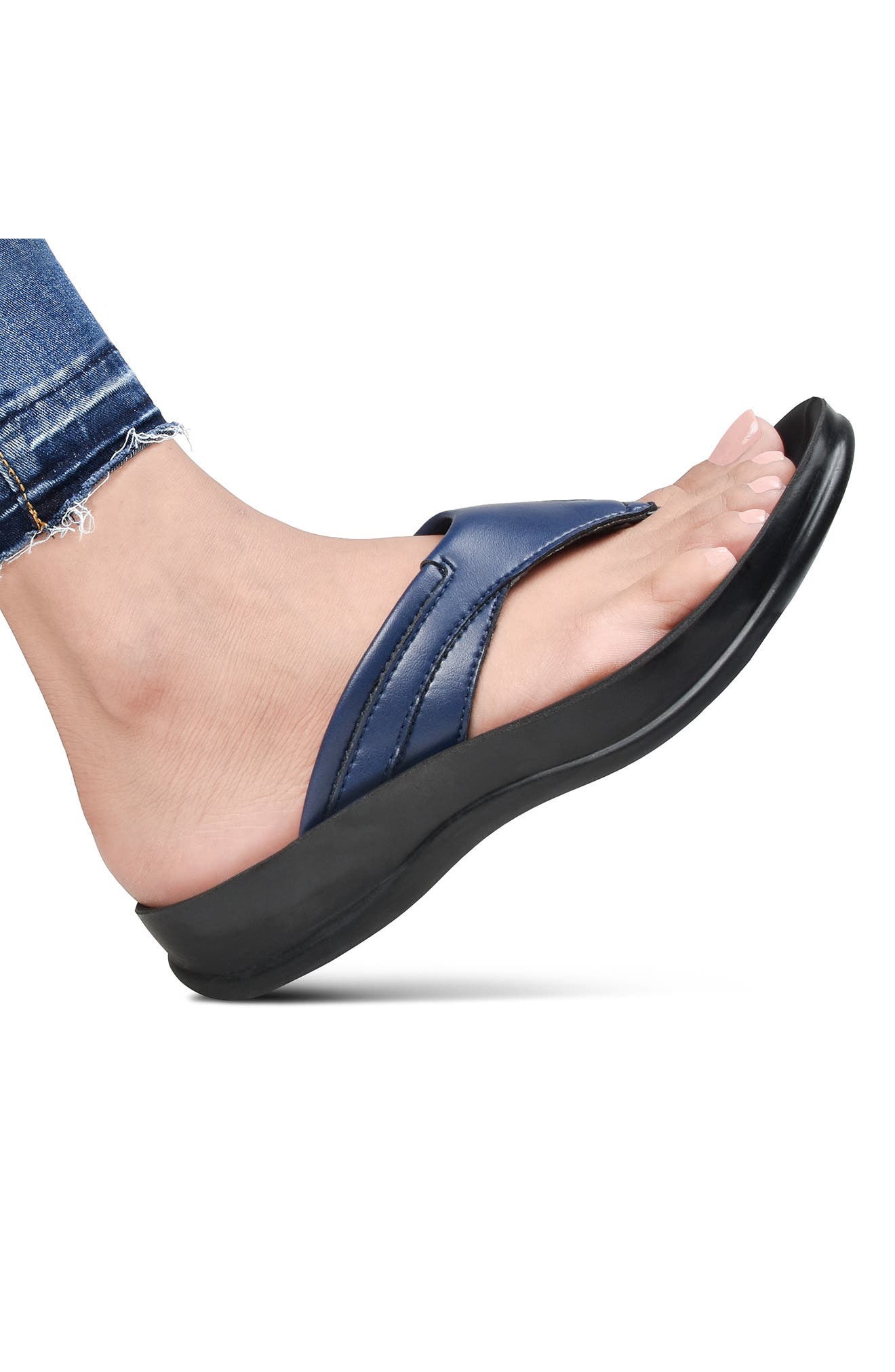 Algiz Waterproof Flip Flop, Alternate, color, NAVY