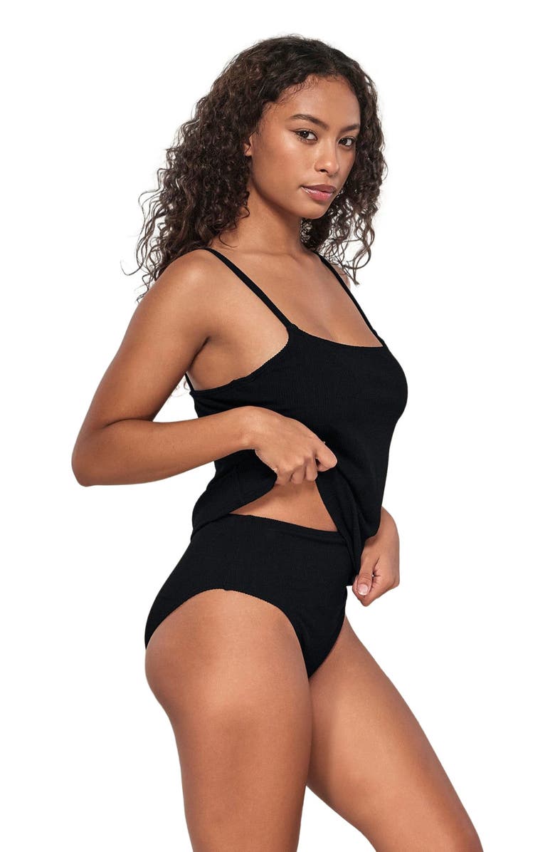 Pacifica by Sunsets Coralie Tankini Swimsuit Top - D Cup, Alternate, color, Black Pacifica