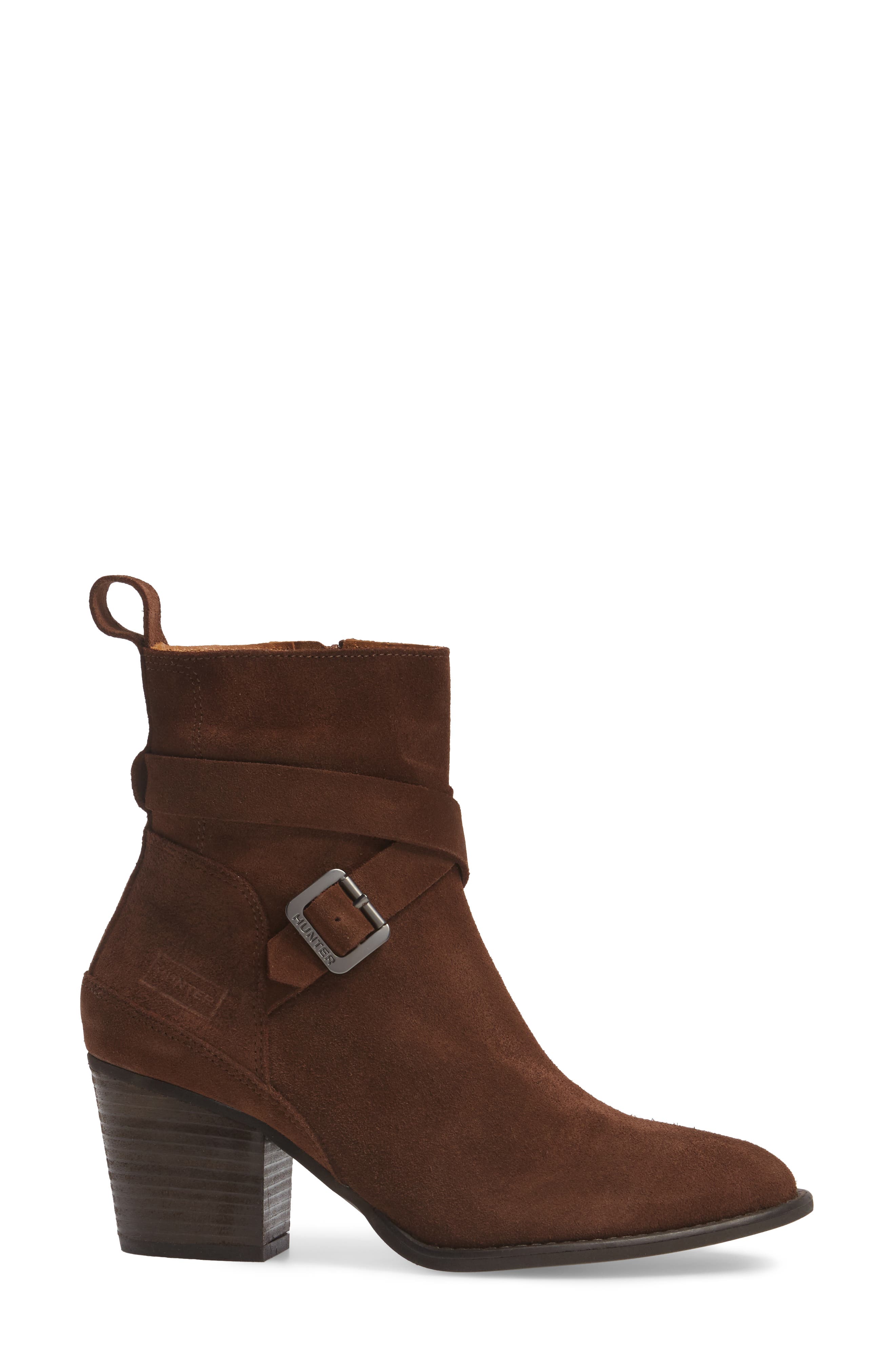 Refined Water Resistant Strappy Boot, Alternate, color, CHOCOLATE SUEDE