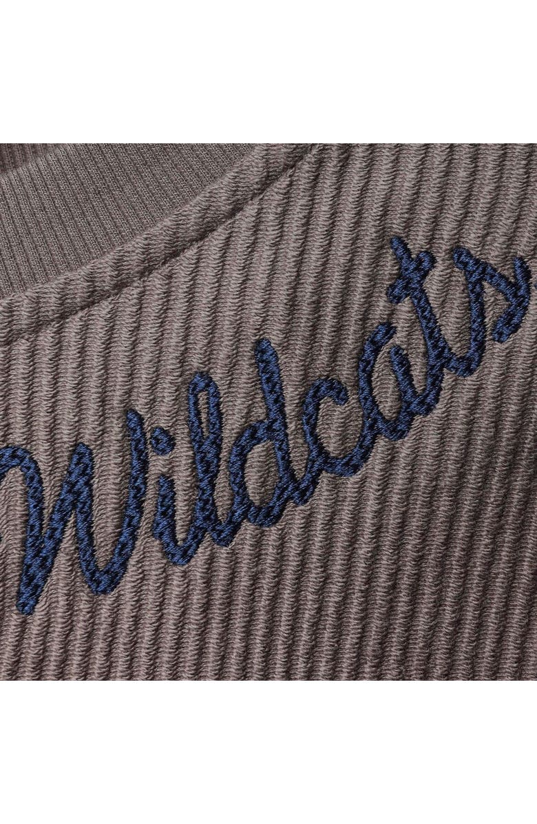 LEAGUE COLLEGIATE WEAR Women's League Collegiate Wear Charcoal Kentucky Wildcats Corded Timber Cropped Pullover Sweatshirt, Alternate, color, 