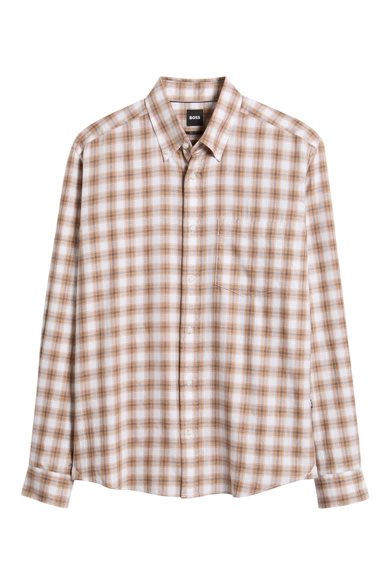 Liam Plaid Cotton Shirt, Alternate, color, CHUTNEY