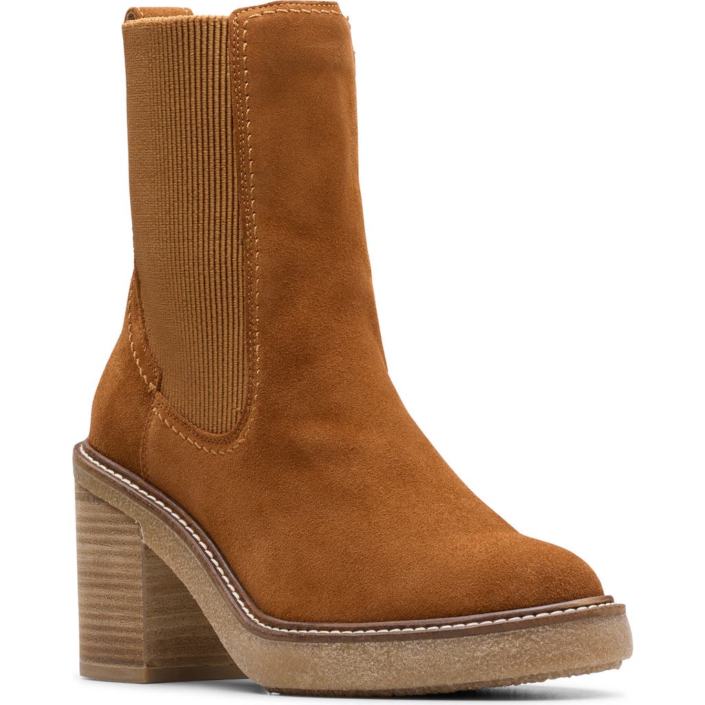 Clarks Cassiano Top Suede Chelsea Boot In Animal Print