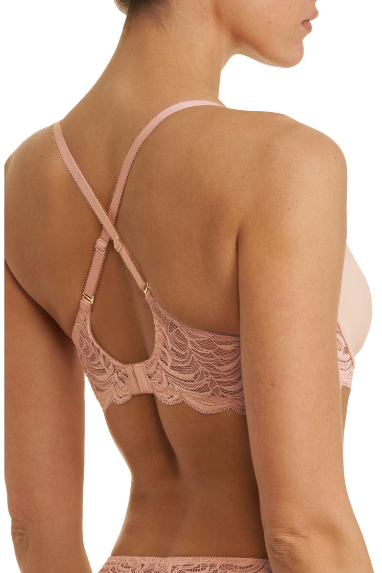 Persuasion Lace Convertible Plunge T-Shirt Bra, Alternate, color, CAMEO ROSE/ BEIGE BLUSH