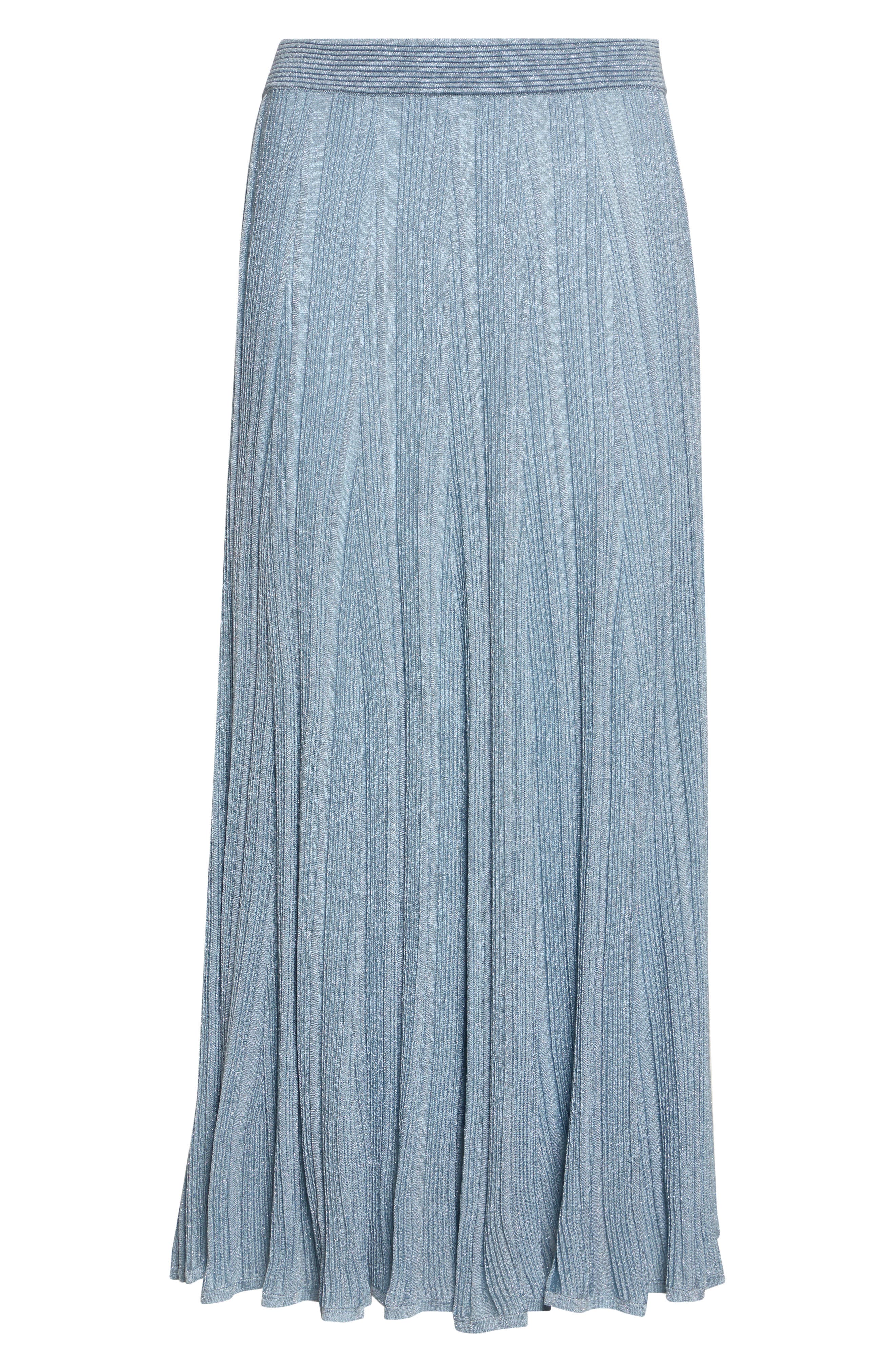 Aster Metallic Flared Ottoman Stitch Sweater Skirt (Women) | Nordstrom