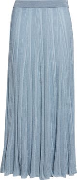 Zimmermann Aster Metallic Flared Ottoman Stitch Sweater Skirt