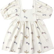 Rylee + Cru Kids' Brea Puff Sleeve Cotton Dress
