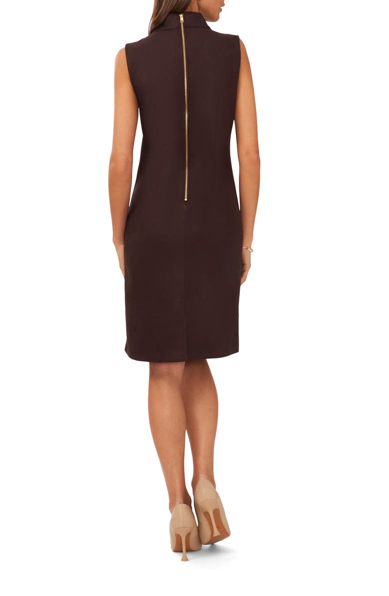 Halogen<sup>®</sup> Mock Neck Sleeveless Dress, Alternate, color, Dark Roast