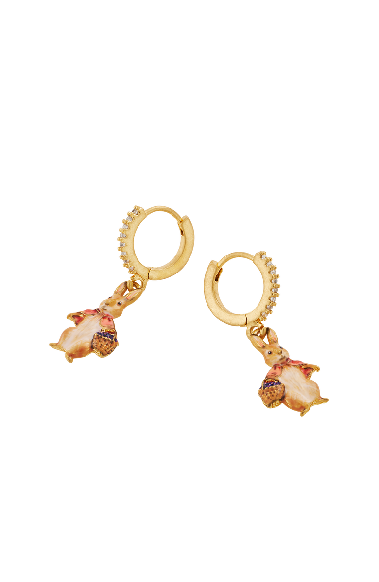 Fable England x Peter Rabbit Cotton-tail Earrings, Alternate, color, Gold