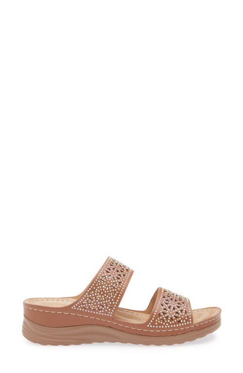Extreme By Eddie Marc Rhinestone Studded Wedge Sandal