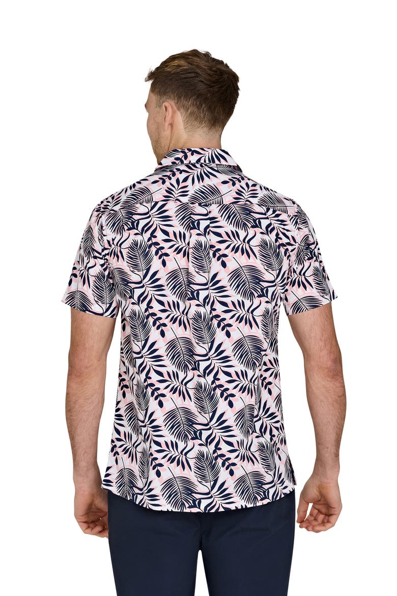 Short Sleeve Large Fern Shirt, Alternate, color, Navy