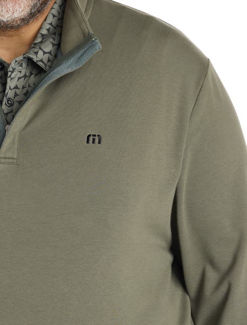 Travismathew Fit By Dxl Big & Tall Cloud 1/4-zip Pullover In Green