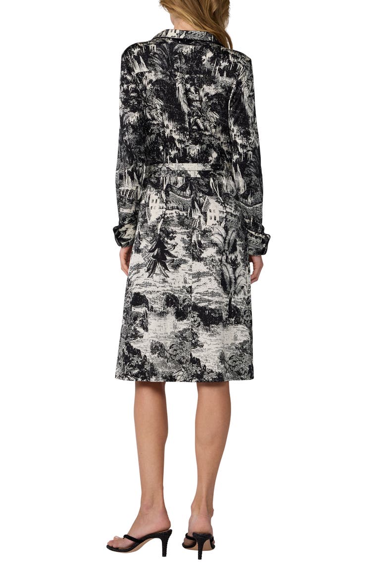 Diane Toile Print Long Sleeve Jersey Shirtdress, Alternate, color, PAYSAGE BLACK