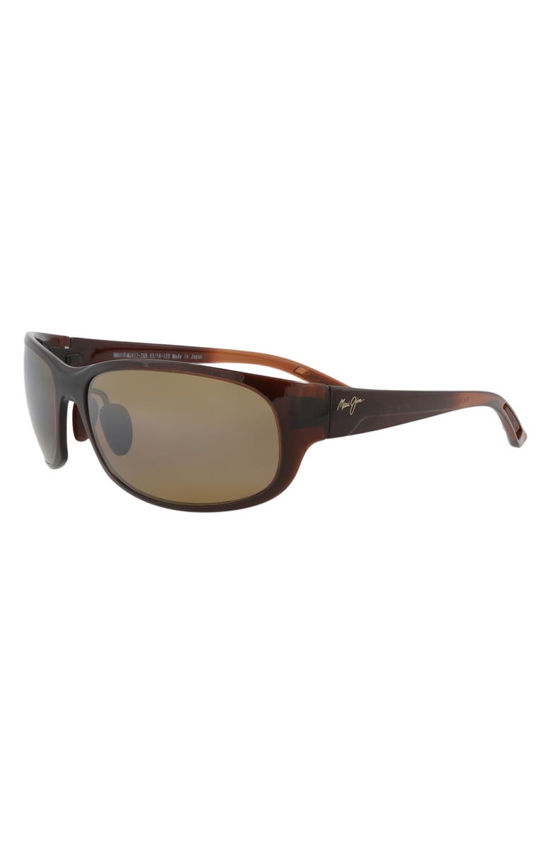 Maui Jim 63mm Polarized Wrap Sunglasses, Alternate, color, Rootbeer Rootbeer Bronze