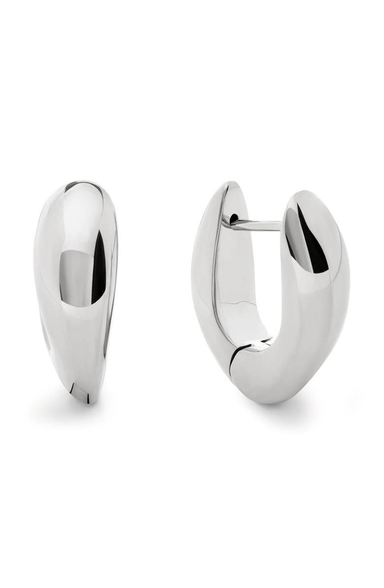 Monica Vinader Nura Reef Medium Hoop, Main, color, Sterling Silver