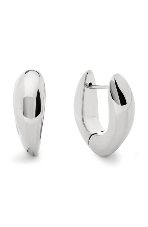Monica Vinader Nura Reef Medium Hoop Earrings In Metallic