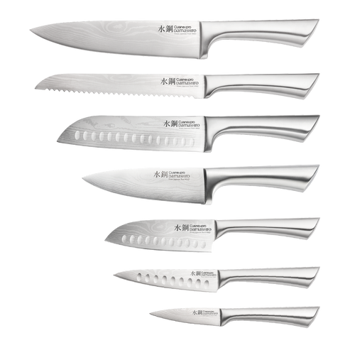 Cuisine::pro Damashiro Satori 8-pc. Knife Block Set In Silver