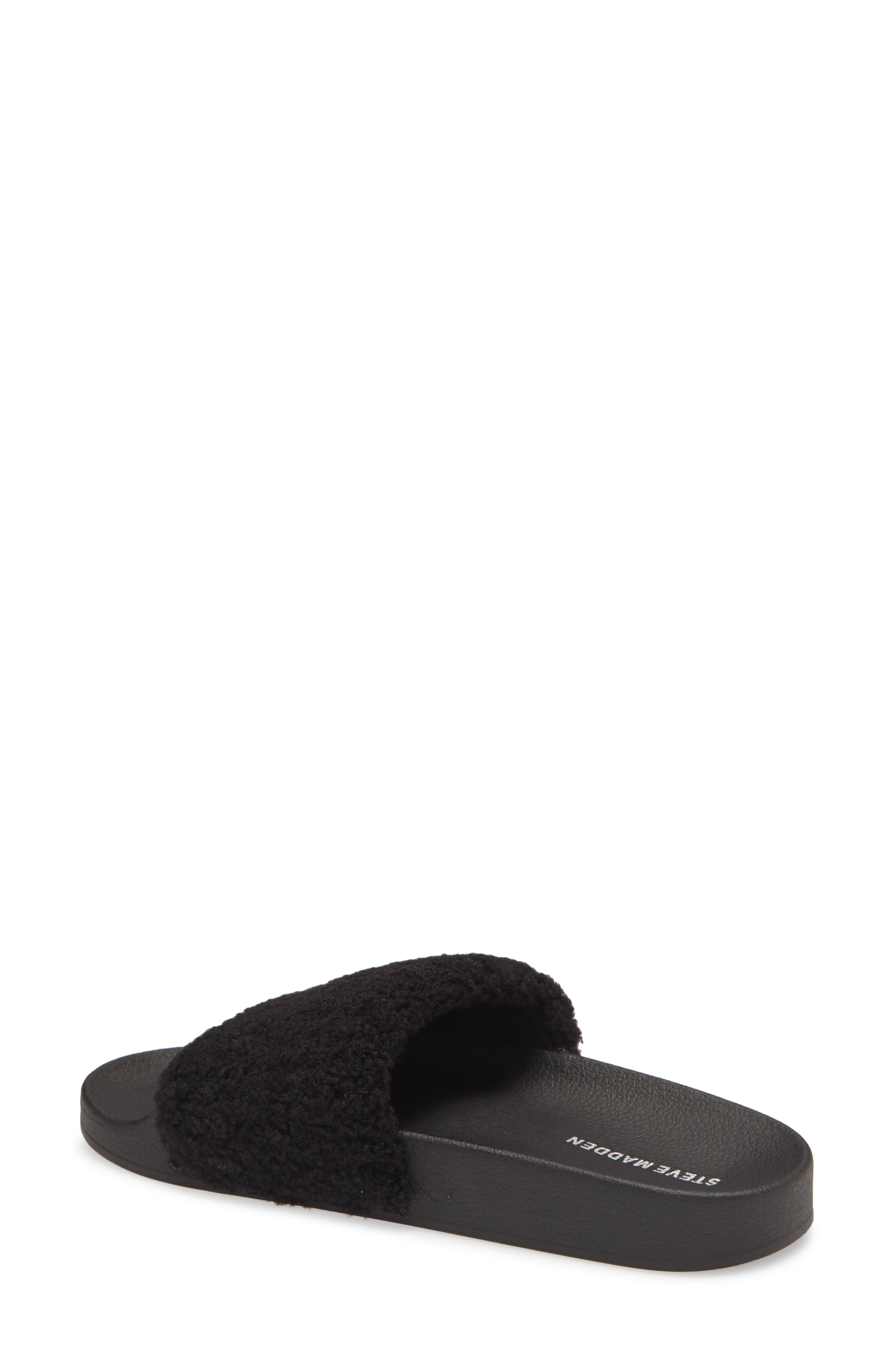 Steve Madden Shear Faux Shearling Slide Slipper, Alternate, color, 