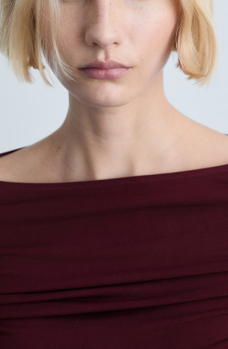 MANGO Drapey Long Sleeve Top, Alternate, color,