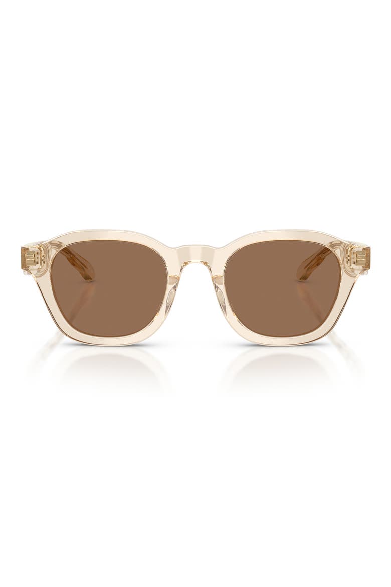 48mm Phantos Sunglasses, Main, color, TRANSPARENT BEIGE / BROWN