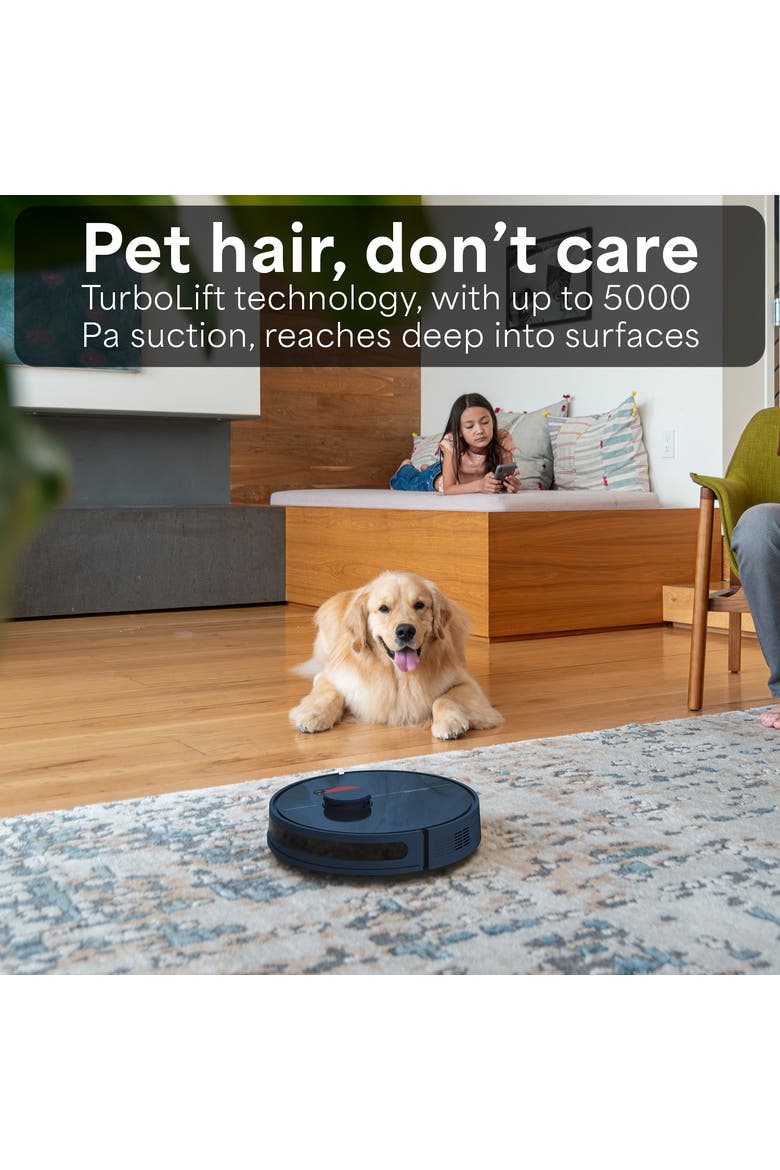 Dustin App & Voice Control Self-Empty Robot Vacuum & Mop, Alternate, color, Navy