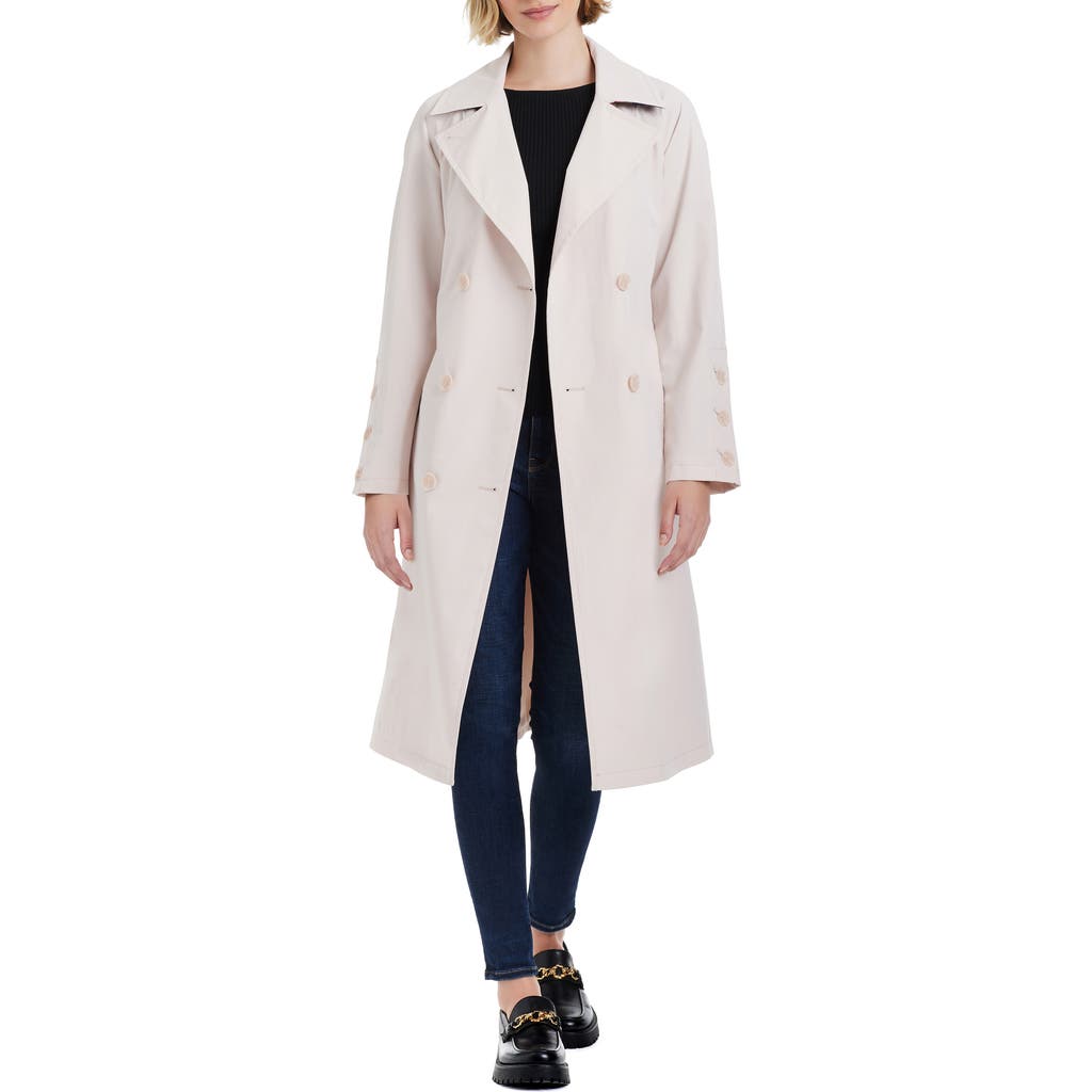 Kate Spade New York Double Breasted Trench Coat In Sesame Cake