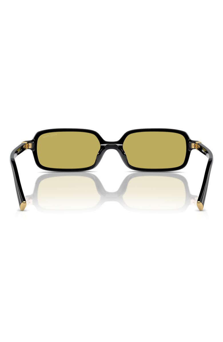 Miu Miu 51mm Rectangular Sunglasses, Alternate, color, Black