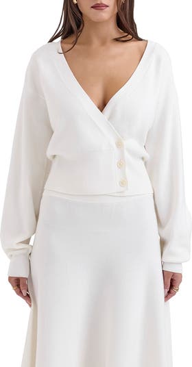 HOUSE OF CB Rowan Balloon Sleeve Cardigan | Nordstrom