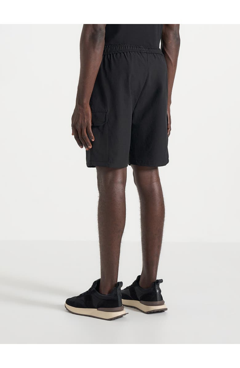 Manière De Voir Dimitri Technical Cargo Shorts, Alternate, color, Black