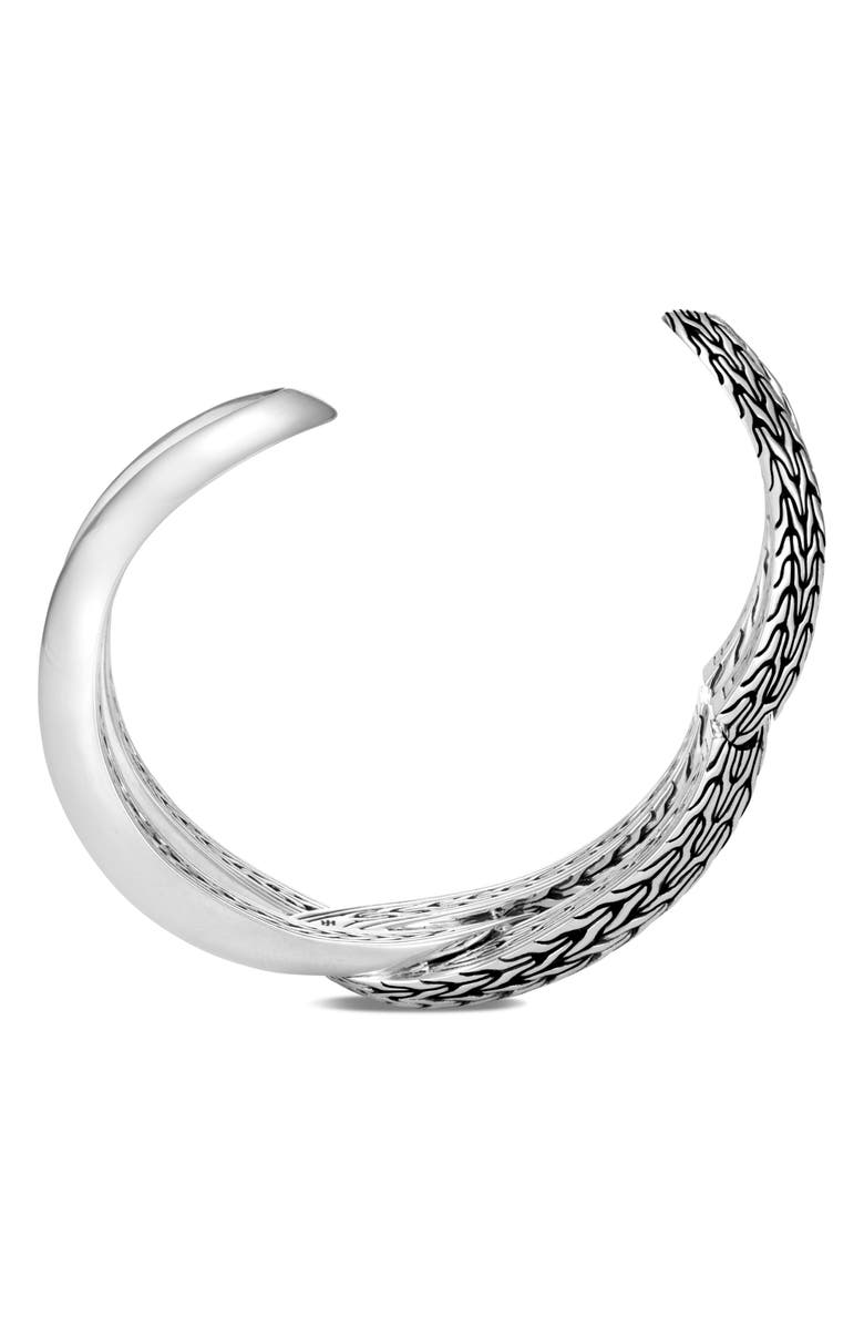 John Hardy Classic Chain Knife Edge Kick Cuff, Alternate, color, Silver