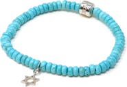Anzie Star of David Turquoise Beaded Bracelet