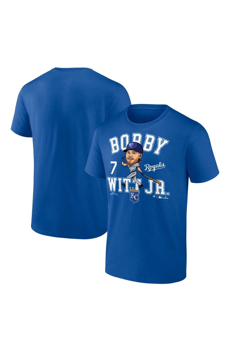 FANATICS Men's Fanatics Bobby Witt Jr. Royal Kansas City Royals Hometown Caricature T-Shirt, Main, color, Royal