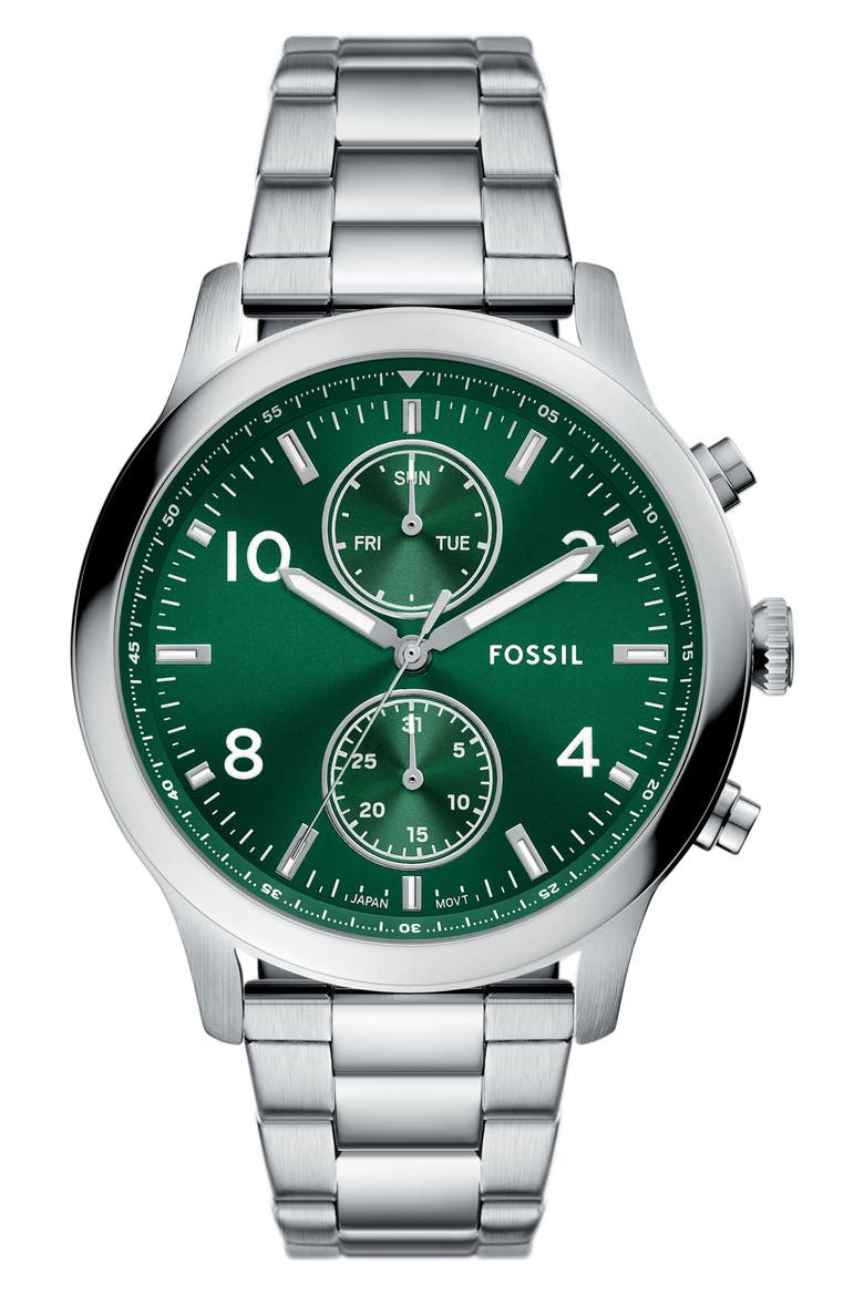 Bennett Multifunction Bracelet Watch, 45mm, Main, color, SILVER