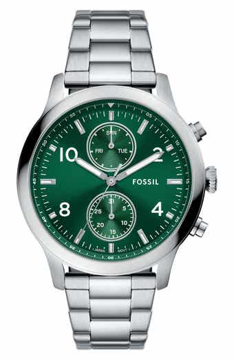 Fossil Bennett Multifunction Leather Strap Watch, 45mm