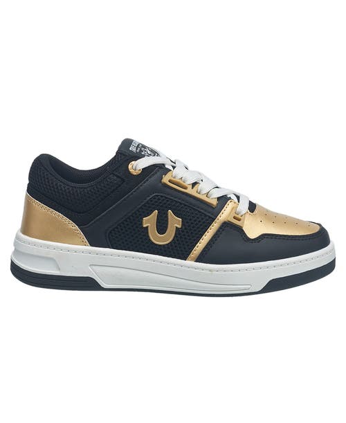 True Religion Boy's Trey Court Sneaker In Black/gold