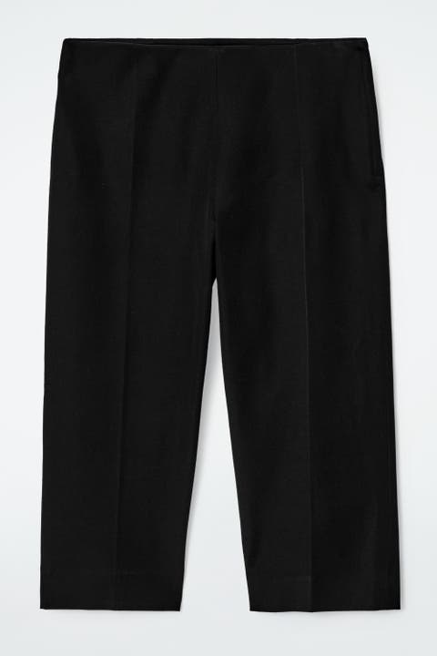 Cotton-Blend Capri Pants