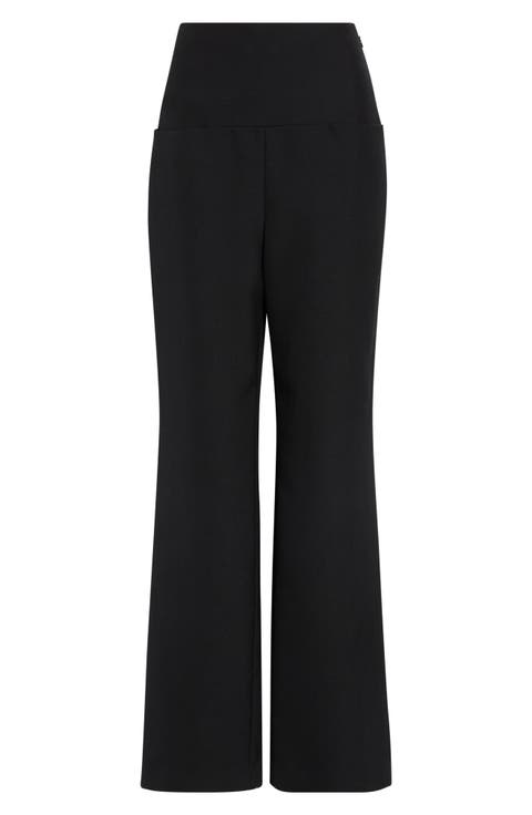 High Waist Straight Leg Tailored Pants