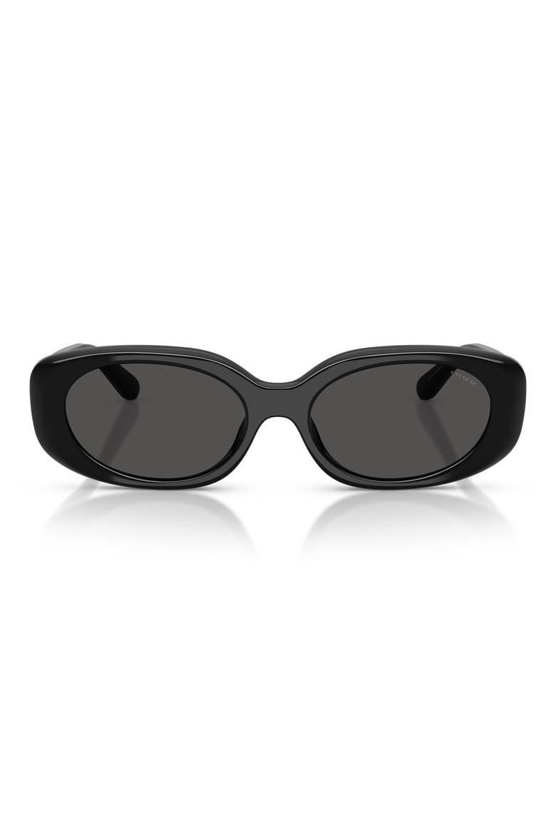 54mm Oval Sunglasses, Main, color, BLACK / GREY SOLID