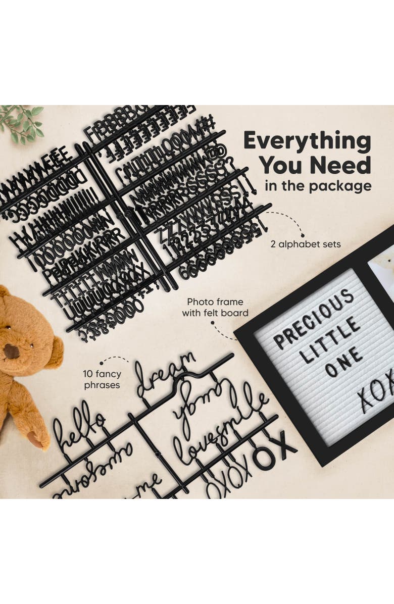 KeaBabies Heartfelt Picture Frame with Felt Letterboard, Alternate, color,