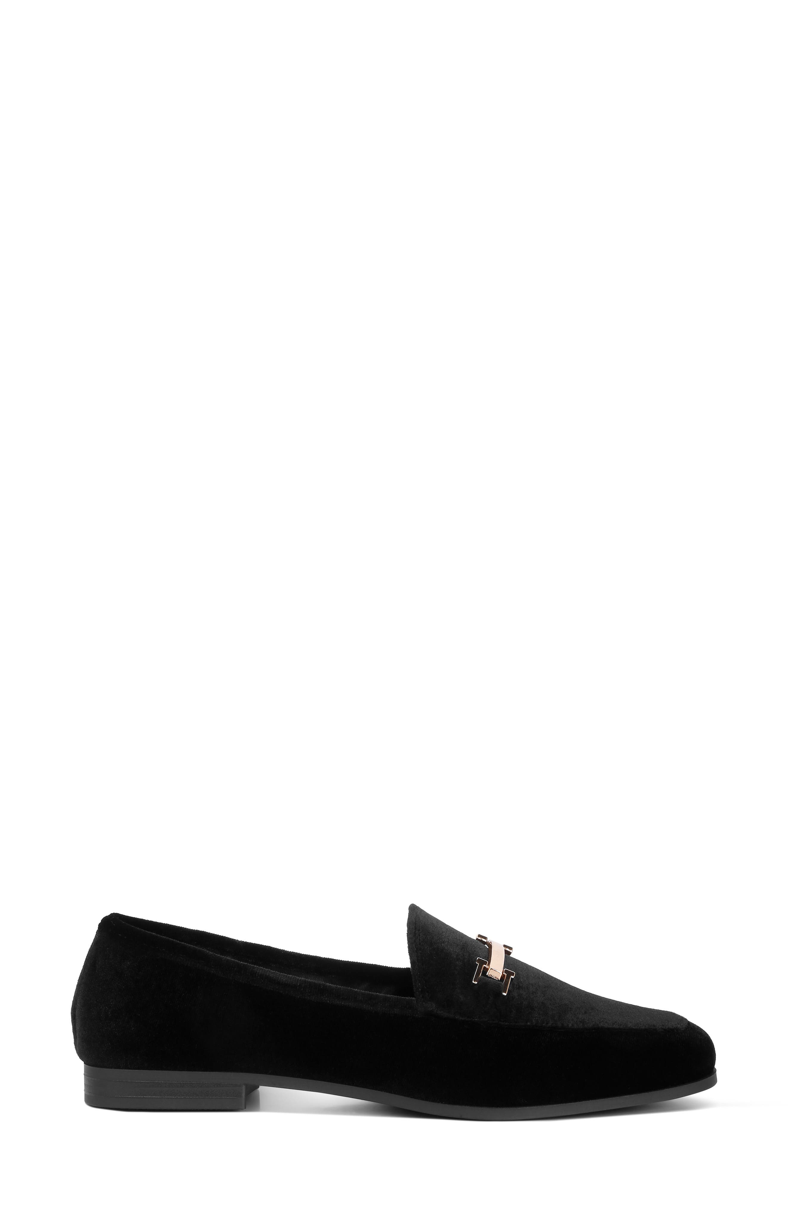 LONDON RAG Evelio Horsebit Velvet Loafer, Alternate, color, Black