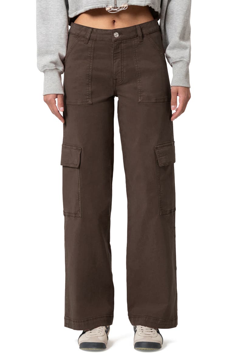 Alva High Waist Straight Leg Cargo Pants, Main, color, OAK LUXE TWILL