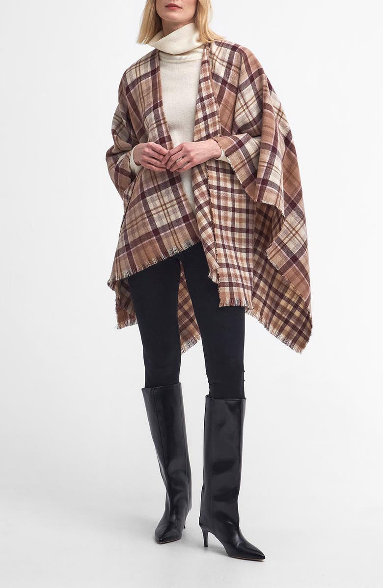 Barbour Montieth Reversible Plaid Wrap, Main, color, 