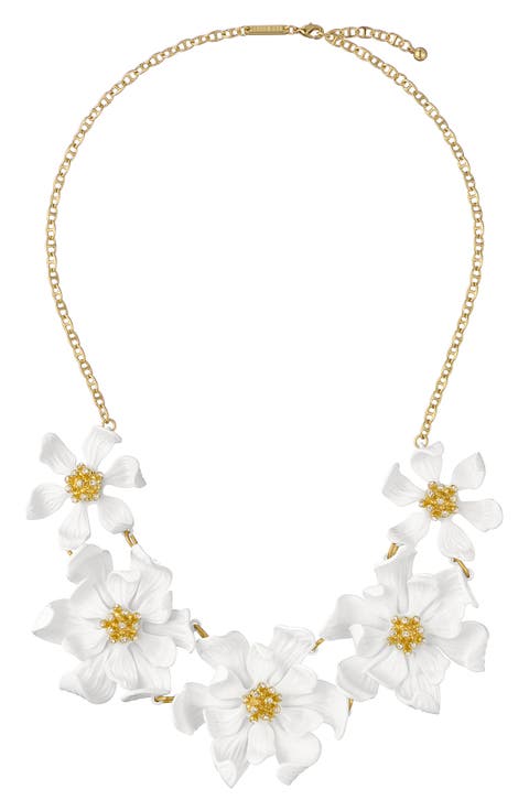 Fulla Furled Flower Enamel Charm Necklace