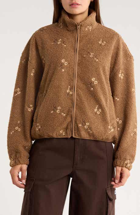 RDI Embroidered Boucle Faux Shearling Jacket