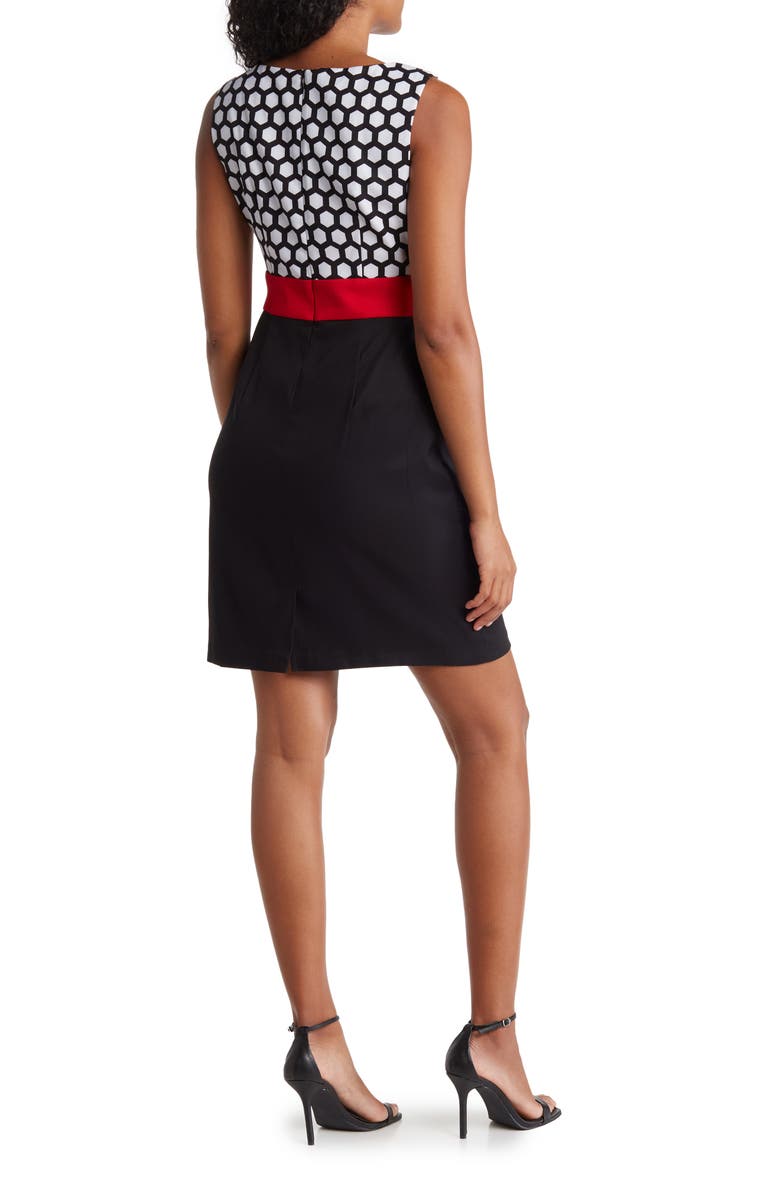 Connected Apparel Sleeveless Twill Tiered Skirt Dress, Alternate, color,