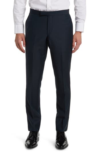 TED BAKER TED BAKER LONDON JOSH SLIM FIT WOOL TUXEDO SUIT PANTS