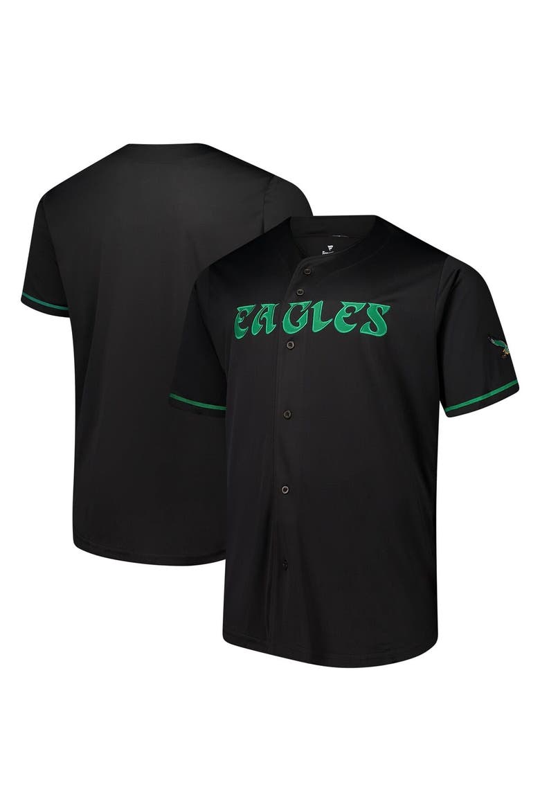 Men's Fanatics  Black Philadelphia Eagles Pop Full-Button Jersey, Main, color, Black