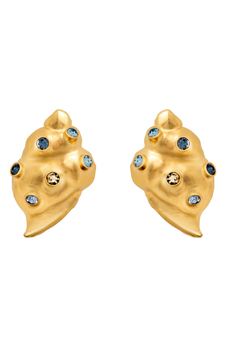 Oscar de la Renta Seashell Drop Earrings, Main, color, Sapphire