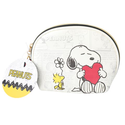 Snoopy Cosmetic Bag Set, Zip Pouch, Comic Print