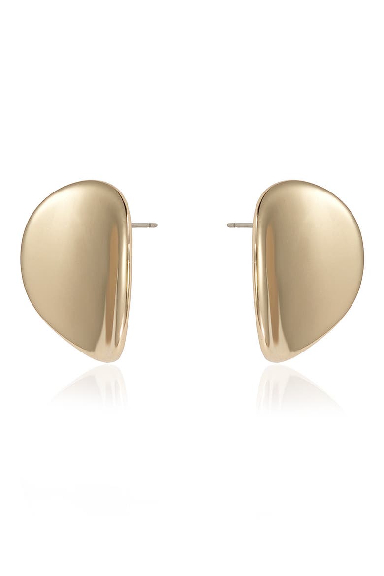 Modern Circle Stud Earrings, Alternate, color, GOLD