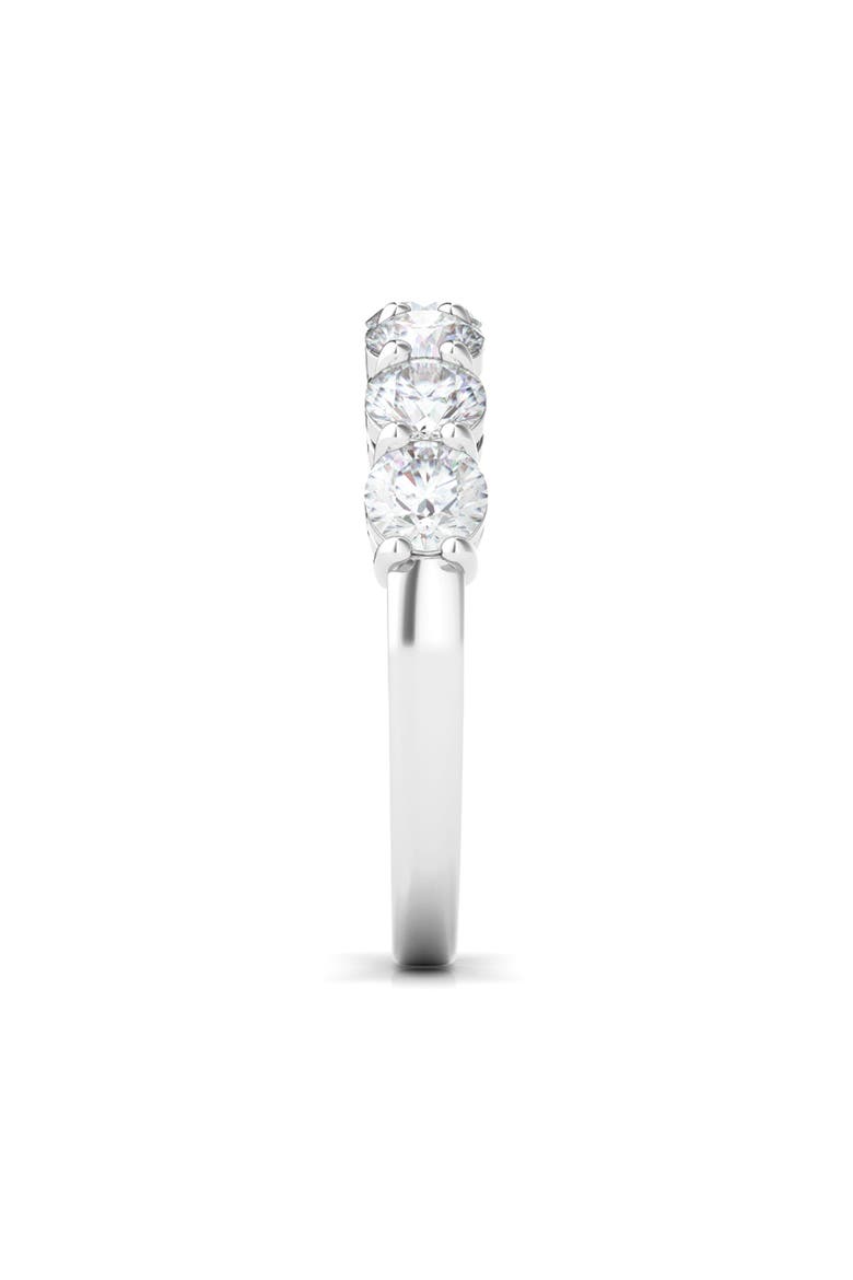 Half Round Cut Lab Grown Diamond 18K Gold Eternity Band Ring, Alternate, color, WHITE GOLD